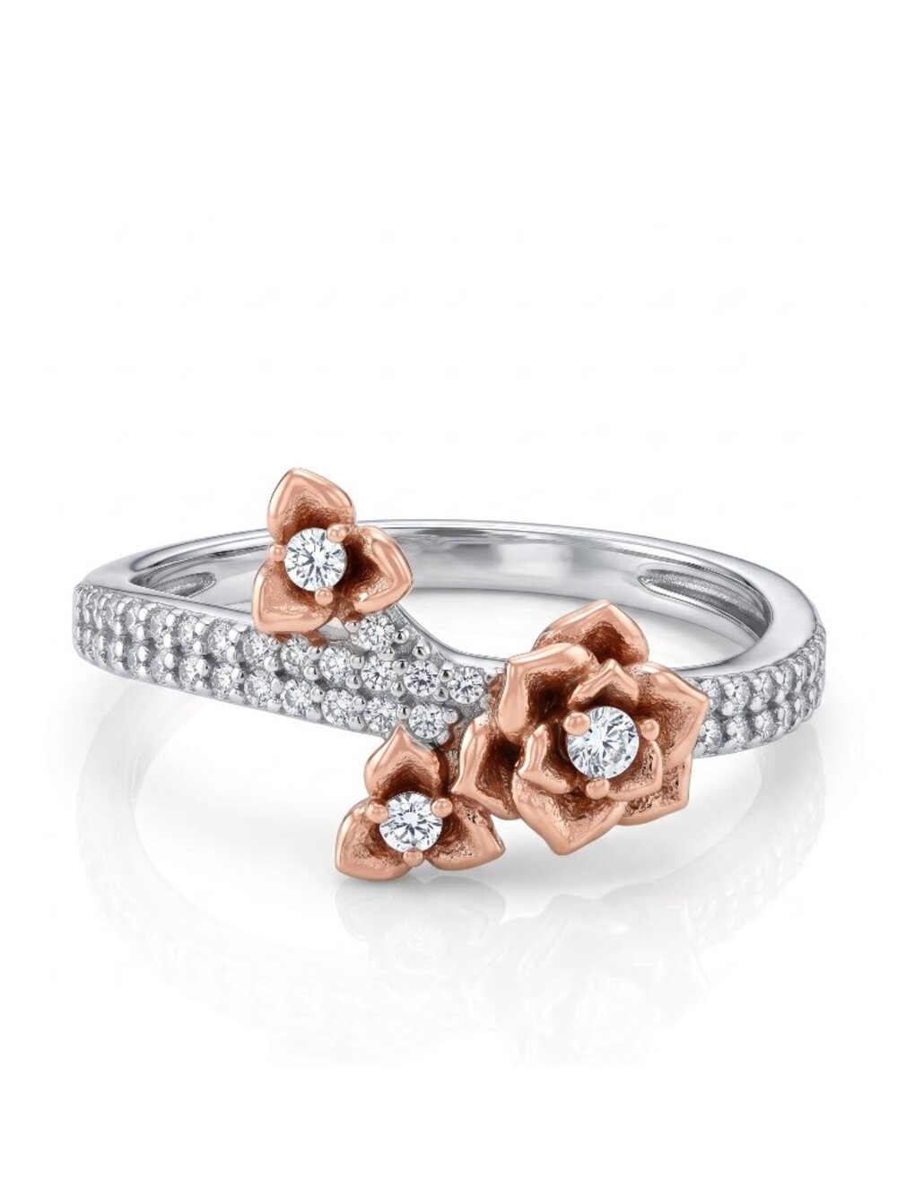 Floral Ring, 925 Sterling Silver Charmed Aroma BP Beauty and the Beast